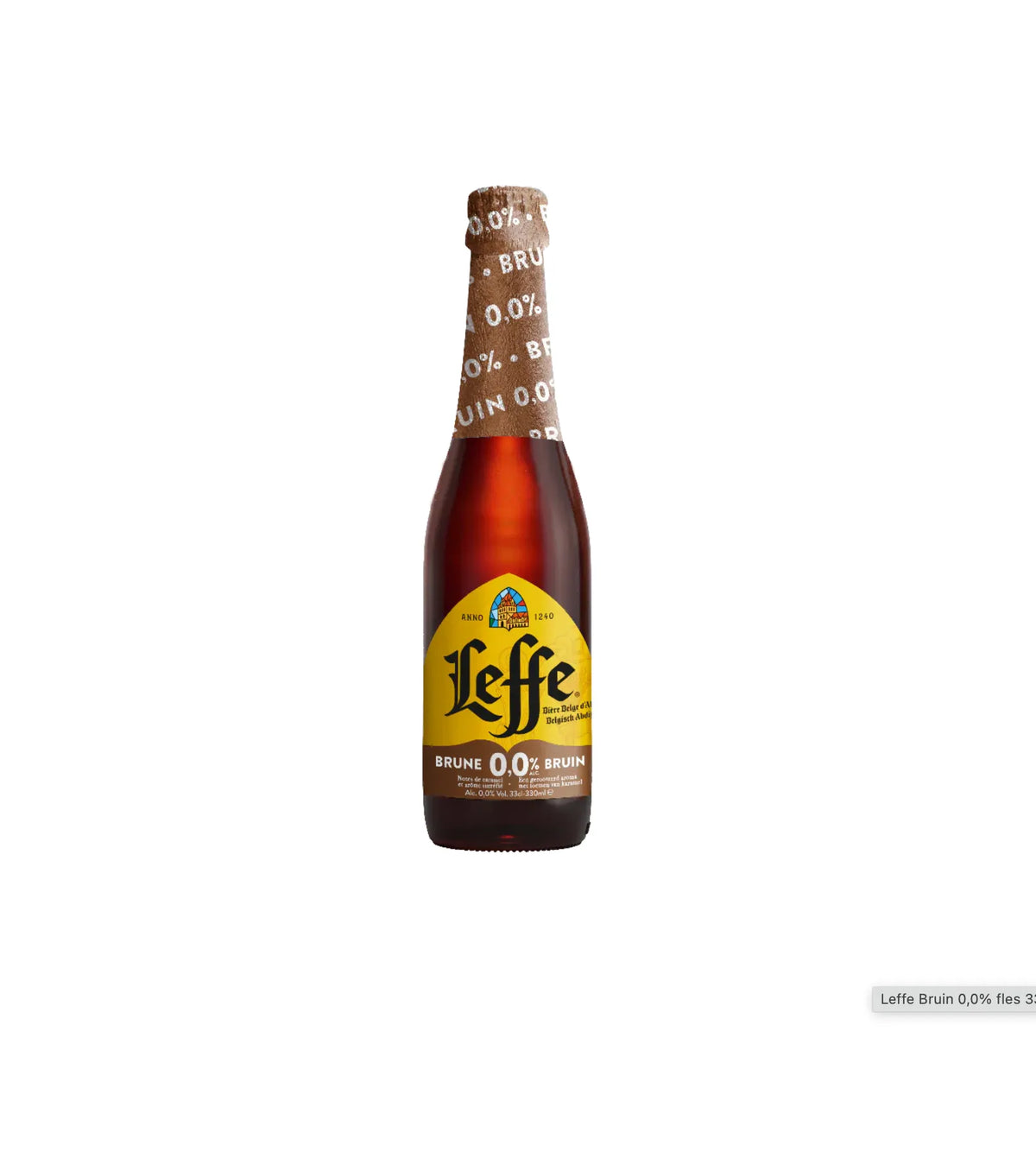 Leffe Brune bière belge d'abbaye sans alcool 0,0% – bière artisanale belge